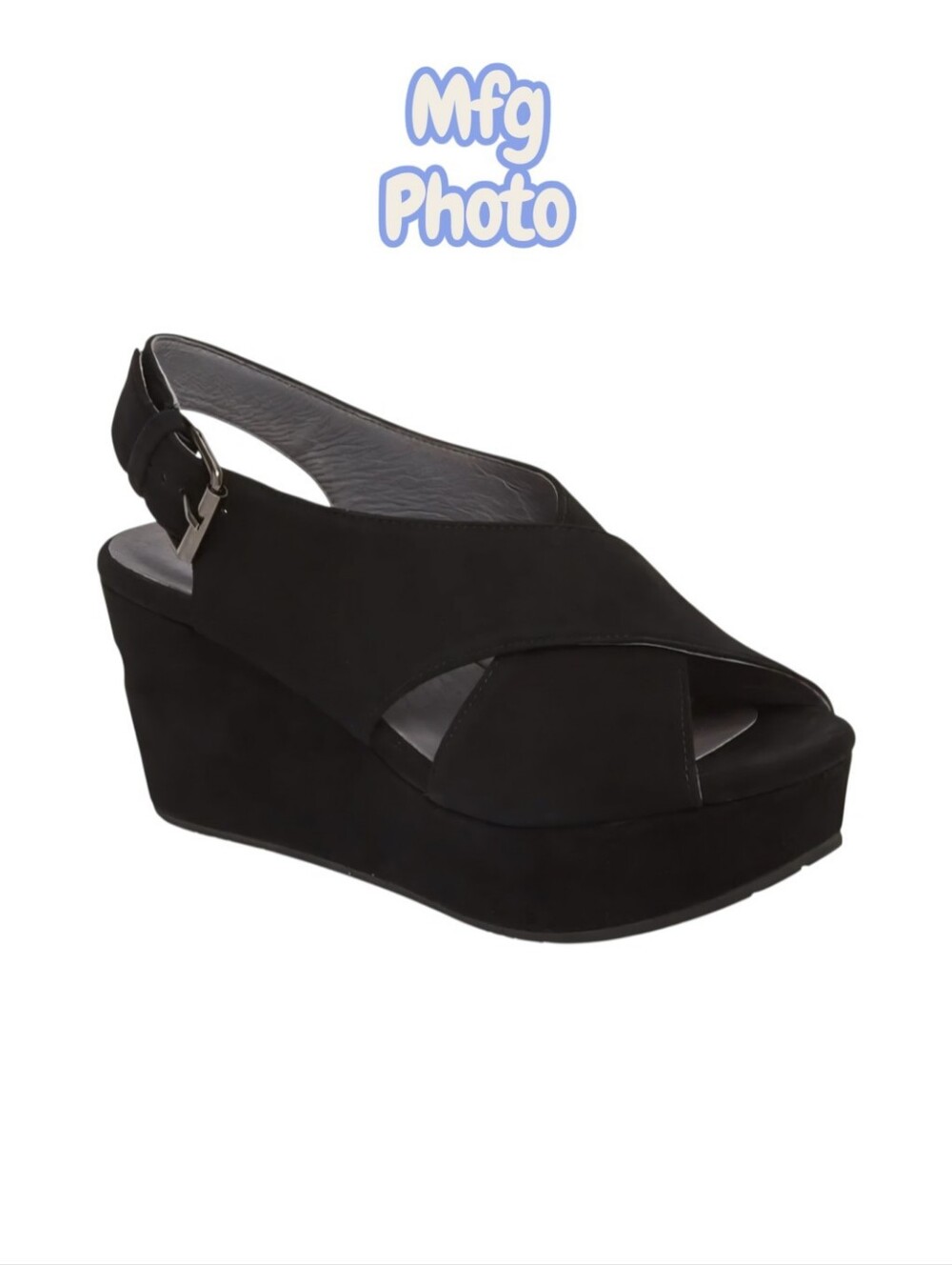 Chocolat Blu Wim Suede Wedge Sandal, Womens 8.5